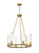 Z-Lite Canada - Six Light Chandelier - Beau - Rubbed Brass- Union Lighting Luminaires Decor