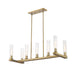 Z-Lite Canada - Seven Light Linear Chandelier - Beau - Rubbed Brass- Union Lighting Luminaires Decor