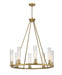 Z-Lite Canada - Eight Light Chandelier - Beau - Rubbed Brass- Union Lighting Luminaires Decor