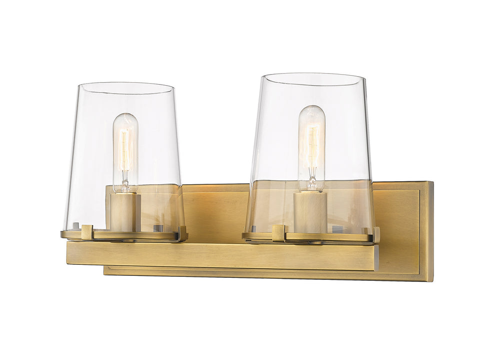 Z-Lite Canada - Two Light Vanity - Callista - Rubbed Brass- Union Lighting Luminaires Decor