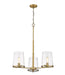 Z-Lite Canada - Three Light Chandelier - Callista - Rubbed Brass- Union Lighting Luminaires Decor