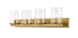 Z-Lite Canada - Four Light Vanity - Callista - Rubbed Brass- Union Lighting Luminaires Decor