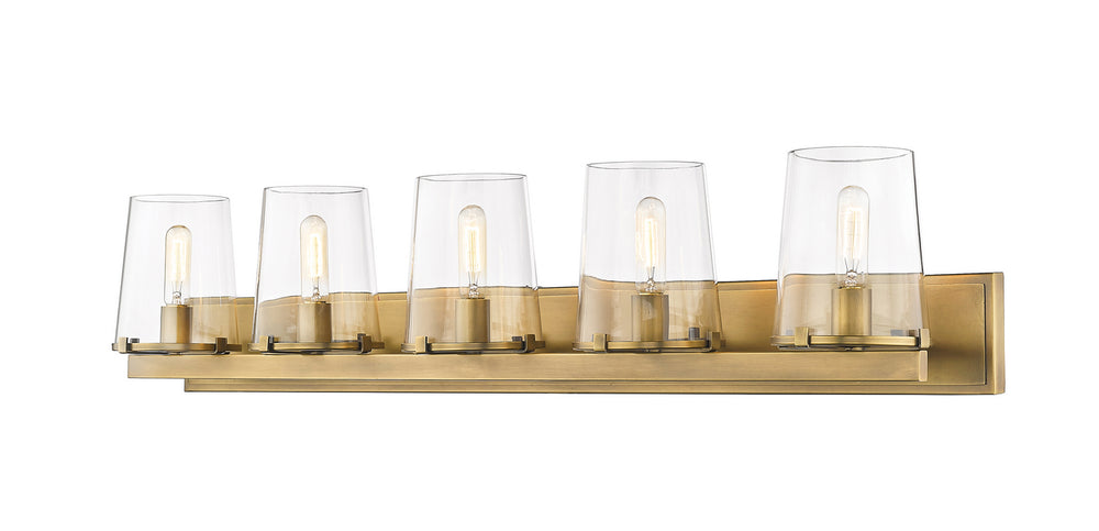 Z-Lite Canada - Five Light Vanity - Callista - Rubbed Brass- Union Lighting Luminaires Decor