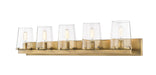 Z-Lite Canada - Five Light Vanity - Callista - Rubbed Brass- Union Lighting Luminaires Decor