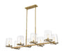 Z-Lite Canada - Eight Light Linear Chandelier - Callista - Rubbed Brass- Union Lighting Luminaires Decor