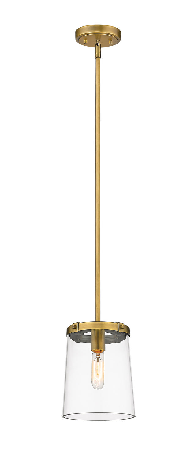 Z-Lite Canada - One Light Pendant - Callista - Rubbed Brass- Union Lighting Luminaires Decor