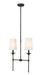 Z-Lite Canada - Two Light Linear Chandelier - Emily - Matte Black- Union Lighting Luminaires Decor