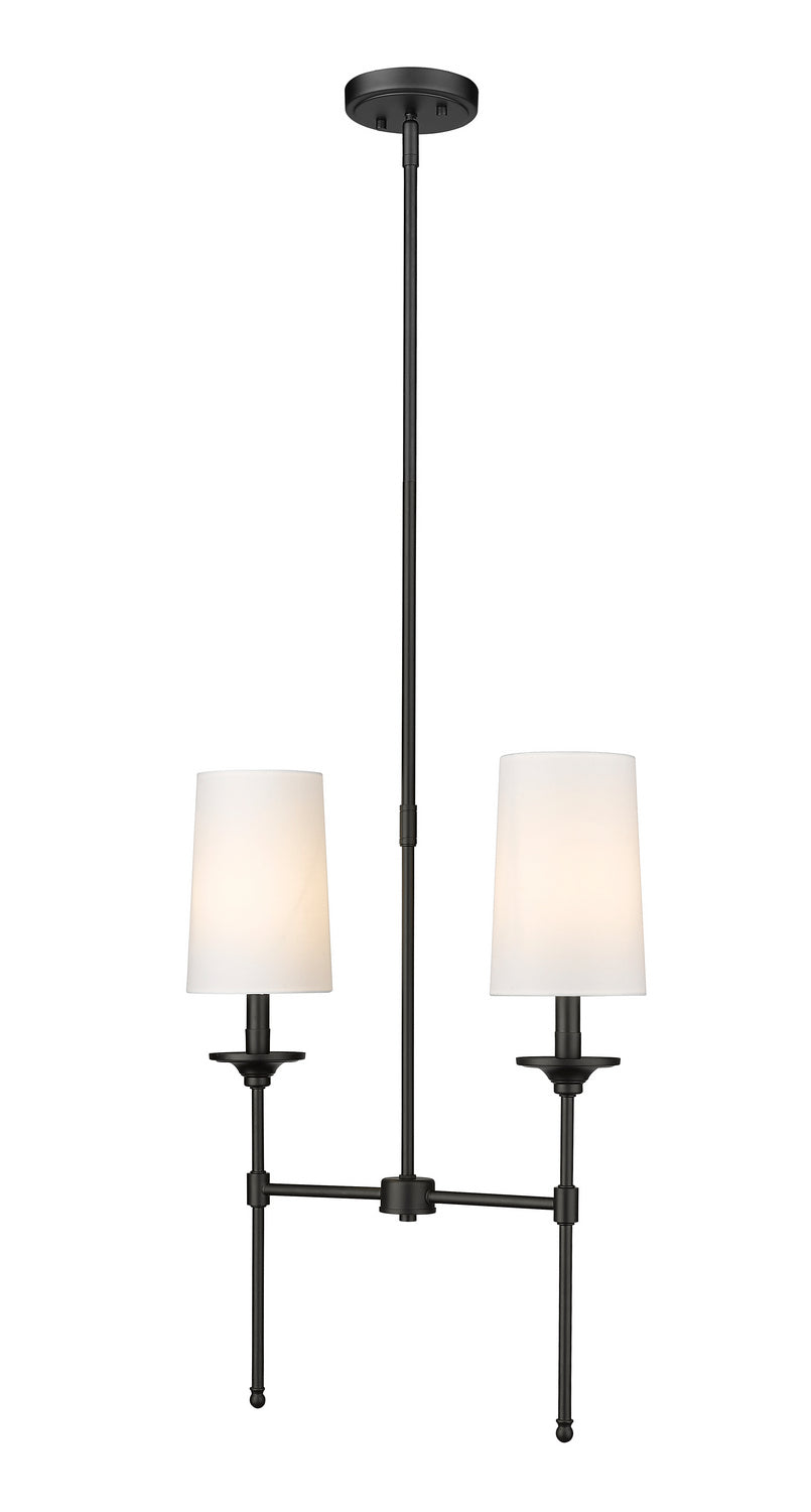 Z-Lite Canada - Two Light Linear Chandelier - Emily - Matte Black- Union Lighting Luminaires Decor