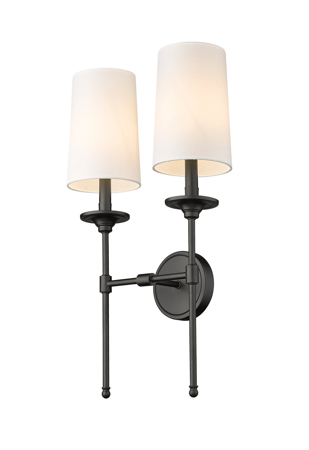 Z-Lite Canada - Two Light Wall Sconce - Emily - Matte Black- Union Lighting Luminaires Decor