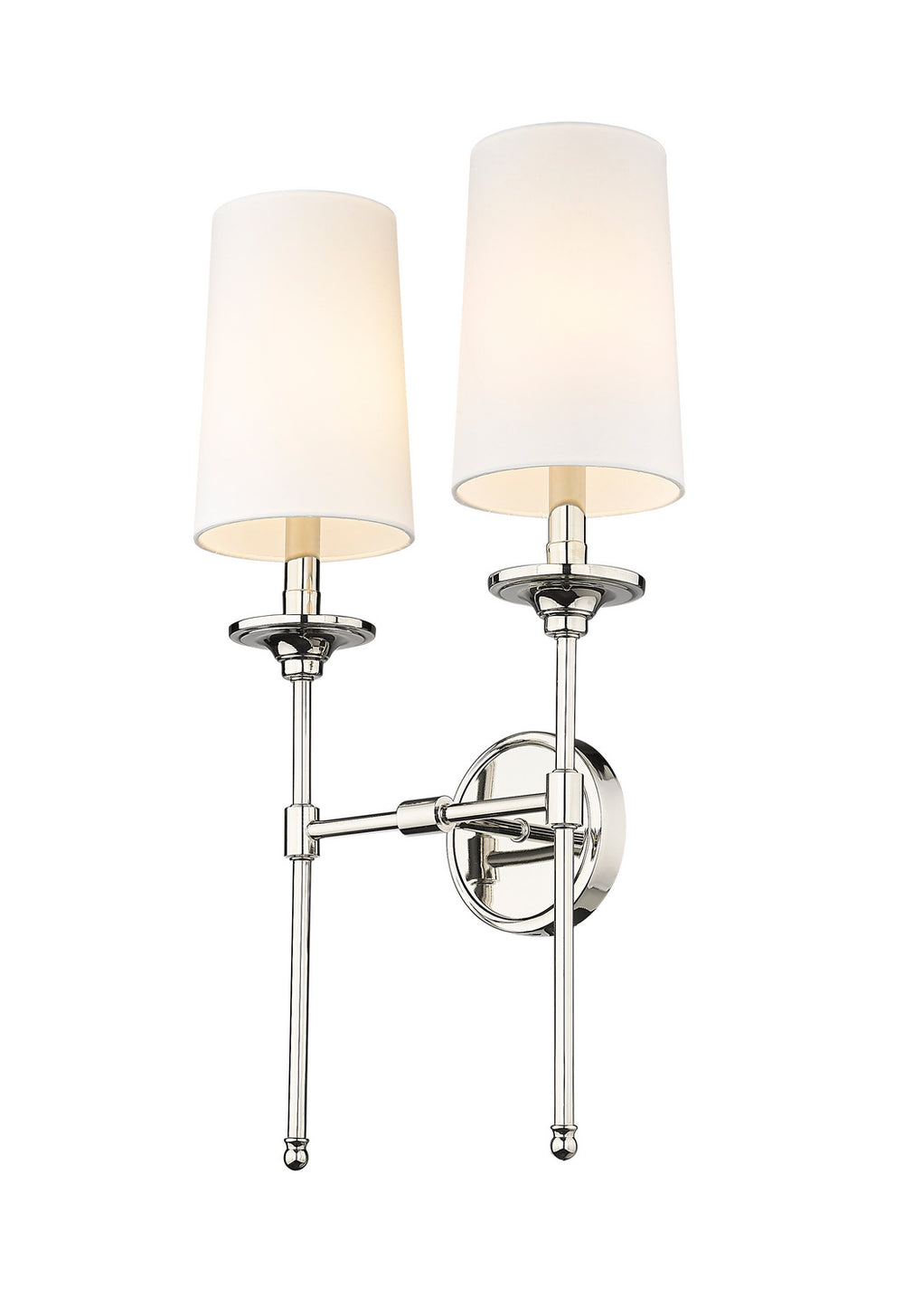 Z-Lite Canada - Two Light Wall Sconce - Emily - Polished Nickel- Union Lighting Luminaires Decor