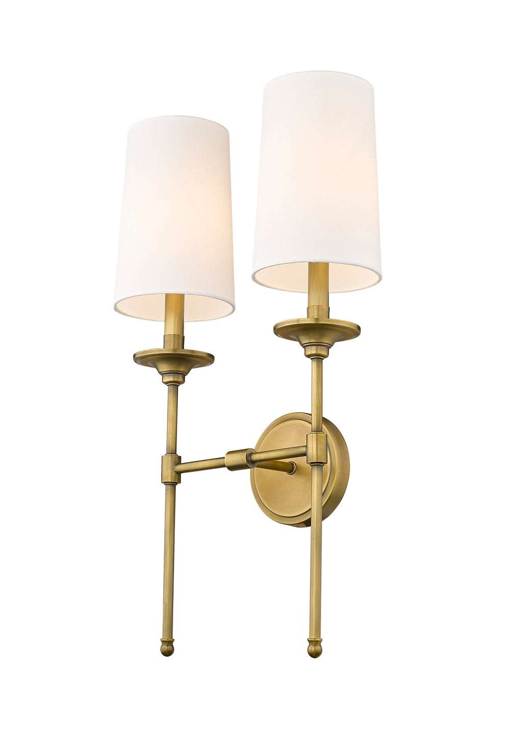 Z-Lite Canada - Two Light Wall Sconce - Emily - Rubbed Brass- Union Lighting Luminaires Decor