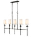 Z-Lite Canada - Five Light Linear Chandelier - Emily - Matte Black- Union Lighting Luminaires Decor