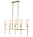 Z-Lite Canada - Five Light Linear Chandelier - Emily - Rubbed Brass- Union Lighting Luminaires Decor