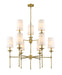 Z-Lite Canada - Nine Light Chandelier - Emily - Rubbed Brass- Union Lighting Luminaires Decor