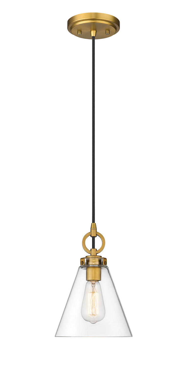 Z-Lite Canada - One Light Pendant - Harper - Rubbed Brass- Union Lighting Luminaires Decor