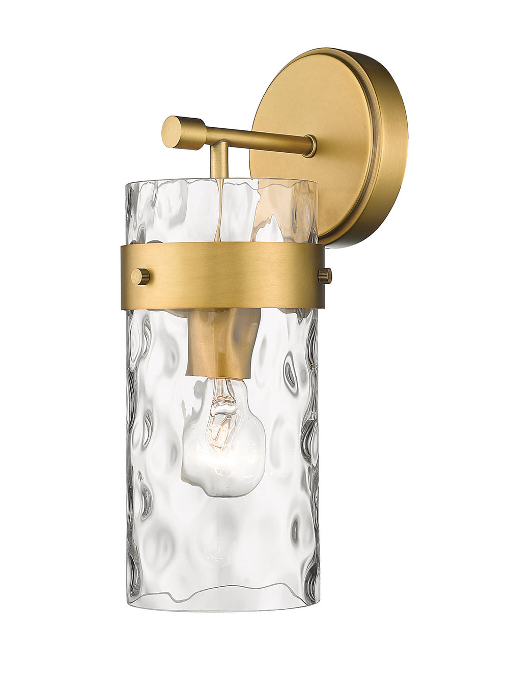Z-Lite Canada - One Light Wall Sconce - Fontaine - Rubbed Brass- Union Lighting Luminaires Decor