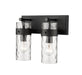 Z-Lite Canada - Two Light Vanity - Fontaine - Matte Black- Union Lighting Luminaires Decor