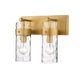 Z-Lite Canada - Two Light Vanity - Fontaine - Rubbed Brass- Union Lighting Luminaires Decor