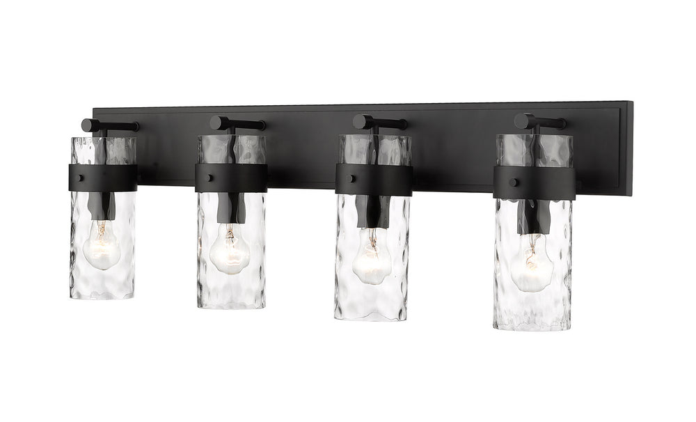 Z-Lite Canada - Four Light Vanity - Fontaine - Matte Black- Union Lighting Luminaires Decor