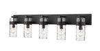 Z-Lite Canada - Five Light Vanity - Fontaine - Matte Black- Union Lighting Luminaires Decor