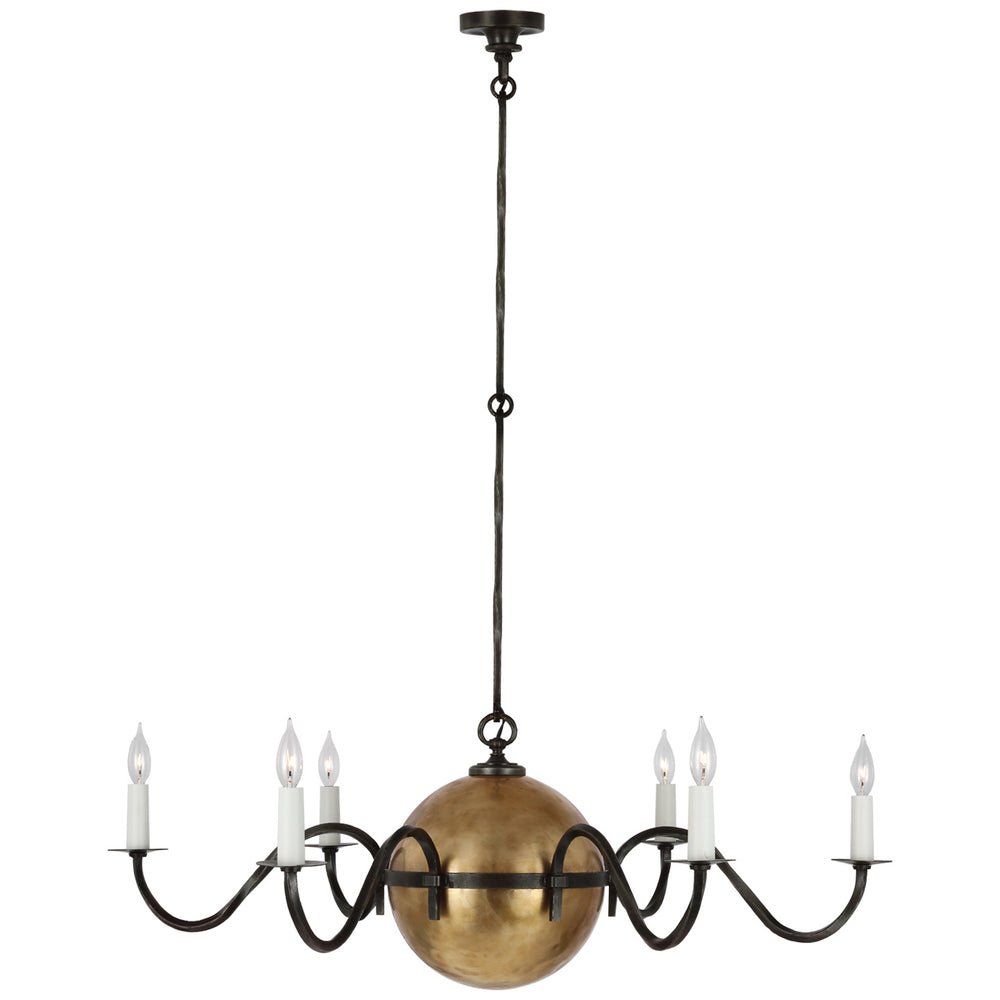 Ralph Lauren Canada - LED Chandelier - Ancram - Natural Brass and Aged Iron- Union Lighting Luminaires Decor