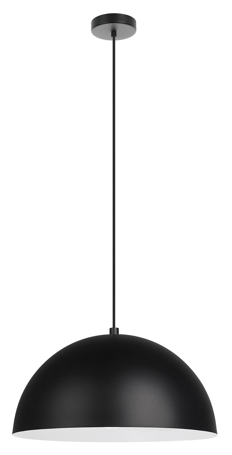 Eglo Canada - One Light Pendant - Rafaelino - Structured Black, Matte White- Union Lighting Luminaires Decor