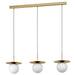 Eglo Canada - Three Light Pendant - Arenales - Brushed Brass- Union Lighting Luminaires Decor
