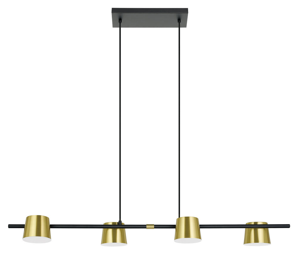 Eglo Canada - LED Pendant - Altmira - Structured Black & Brass- Union Lighting Luminaires Decor
