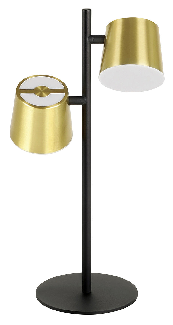 Eglo Canada - LED Table Lamp - Altmira - Structured Black & Brass- Union Lighting Luminaires Decor