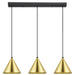 Eglo Canada - Three Light Pendant - Narices - Structured Black- Union Lighting Luminaires Decor