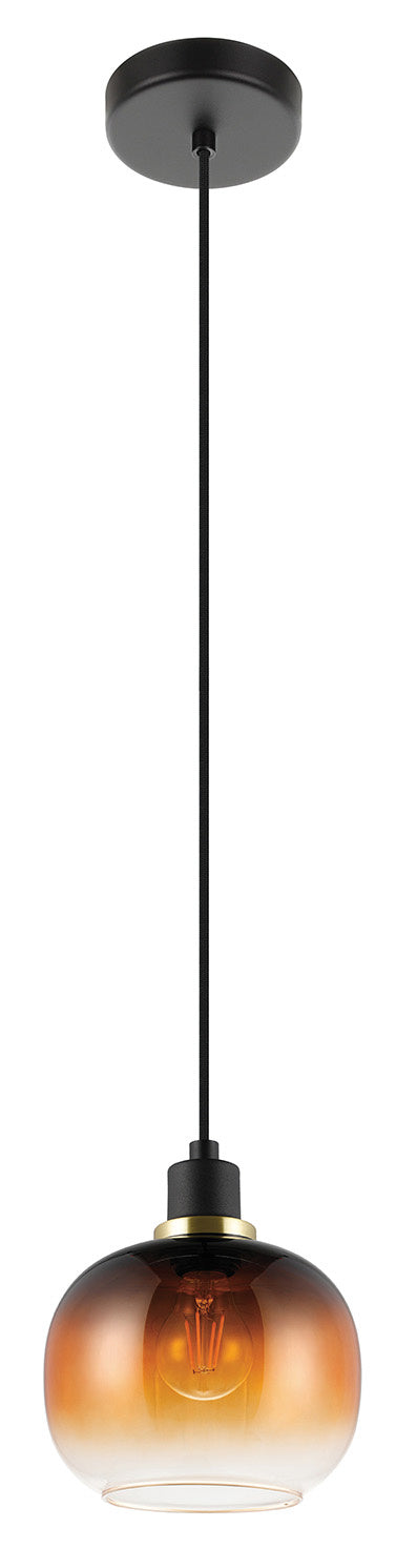 Eglo Canada - One Light Mini Pendant - Oilella - Structured Black- Union Lighting Luminaires Decor