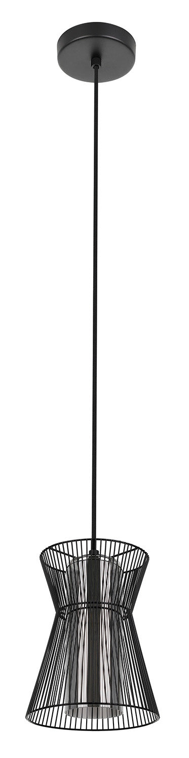 Eglo Canada - One Light Mini Pendant - Maseta - Structured Black- Union Lighting Luminaires Decor