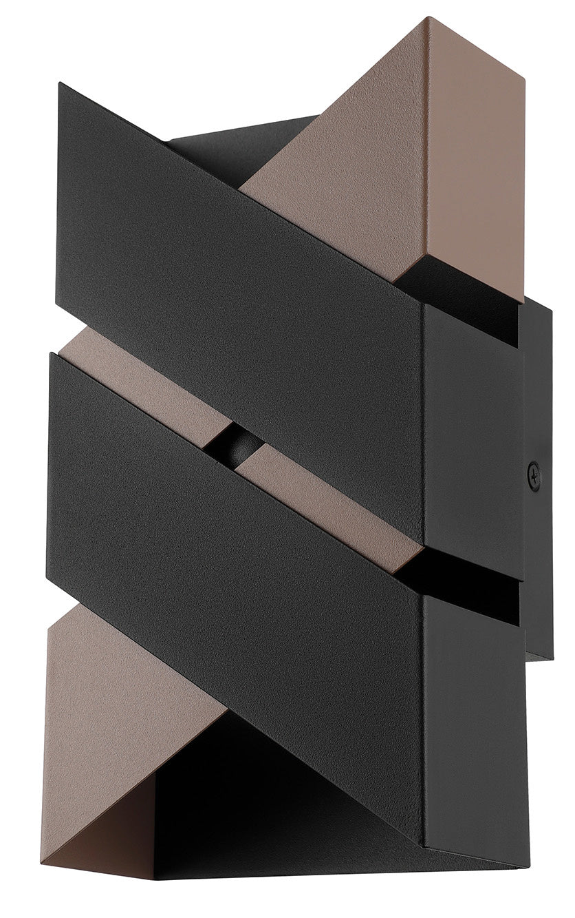 Eglo Canada - LED Wall Sconce - Gurare - Structured Black & Mocha- Union Lighting Luminaires Decor