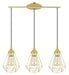 Eglo Canada - Three Light Linear Pendant - Tarbes - Brushed Brass- Union Lighting Luminaires Decor
