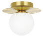 Eglo Canada - One Light Flush Mount - Arenales - Brushed Brass- Union Lighting Luminaires Decor