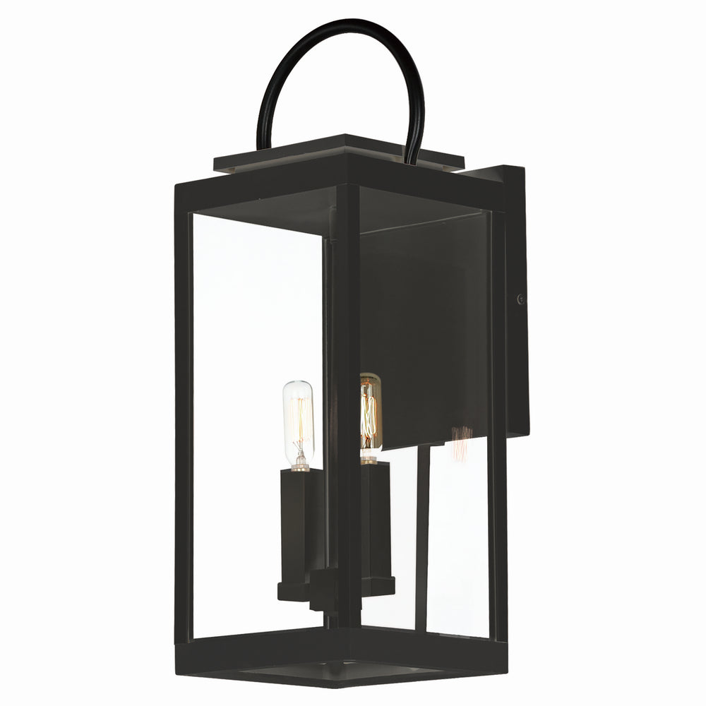 Maxim - Two Light Outdoor Wall Sconce - Nassau Vivex - Black- Union Lighting Luminaires Decor
