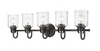 Z-Lite Canada - Five Light Vanity - Kinsley - Matte Black- Union Lighting Luminaires Decor