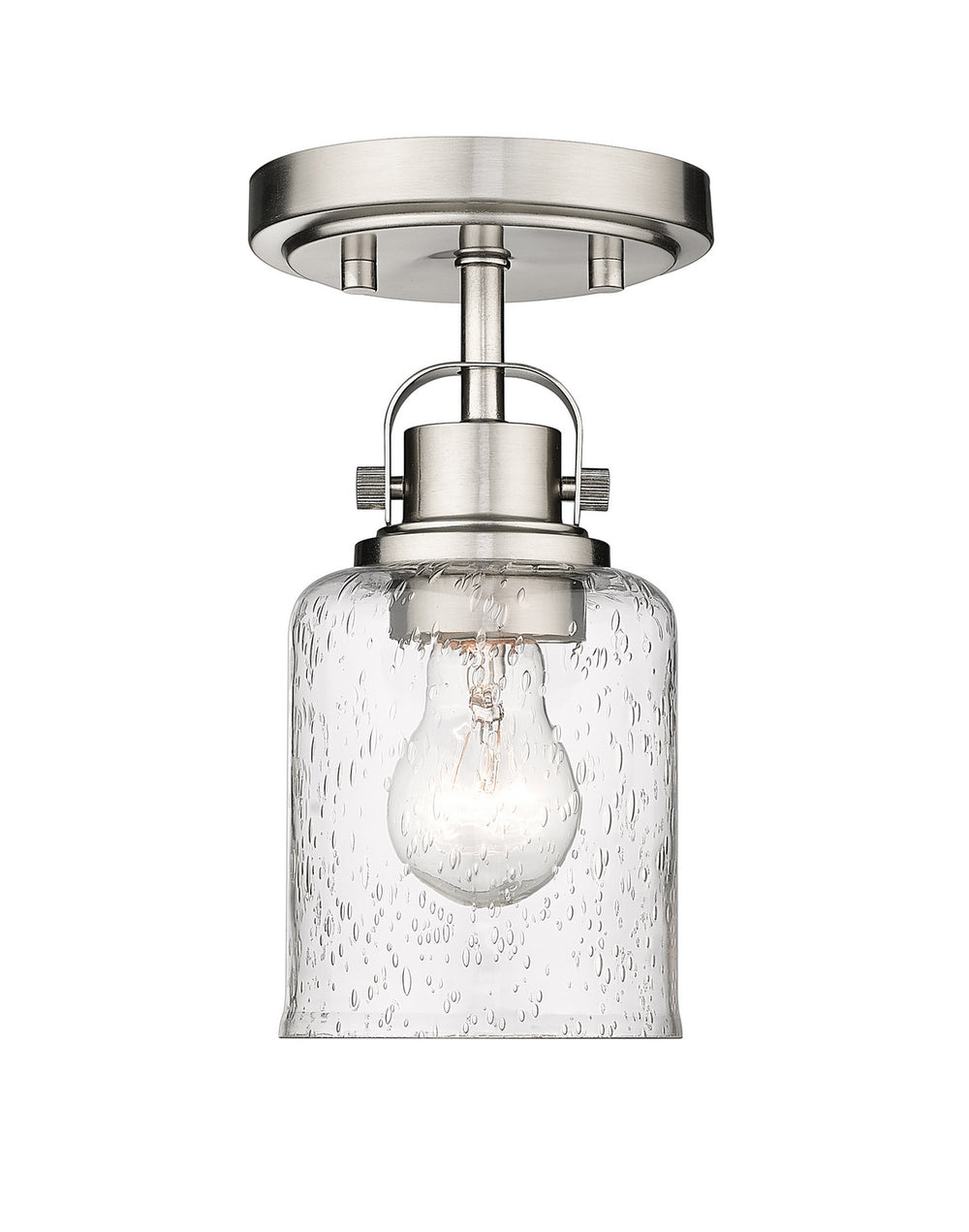 Z-Lite Canada - One Light Flush Mount - Kinsley - Brushed Nickel- Union Lighting Luminaires Decor