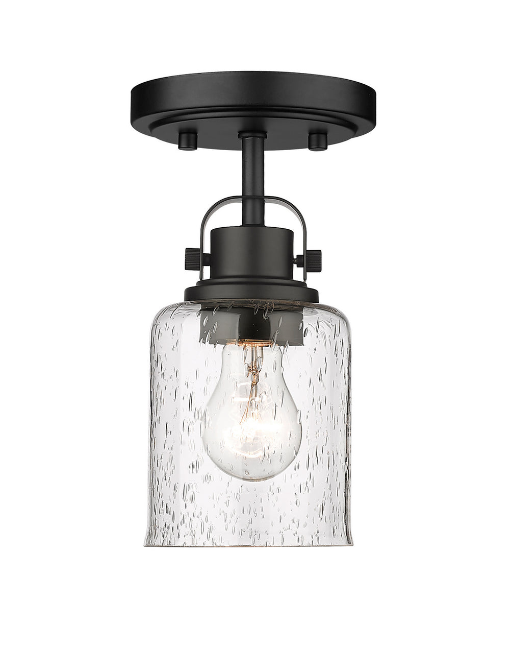 Z-Lite Canada - One Light Flush Mount - Kinsley - Matte Black- Union Lighting Luminaires Decor