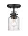 Z-Lite Canada - One Light Flush Mount - Kinsley - Matte Black- Union Lighting Luminaires Decor