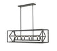 Z-Lite Canada - Eight Light Linear Chandelier - Euclid - Matte Black- Union Lighting Luminaires Decor