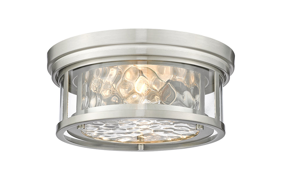 Z-Lite Canada - Two Light Flush Mount - Clarion - Brushed Nickel- Union Lighting Luminaires Decor