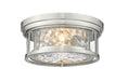 Z-Lite Canada - Two Light Flush Mount - Clarion - Brushed Nickel- Union Lighting Luminaires Decor