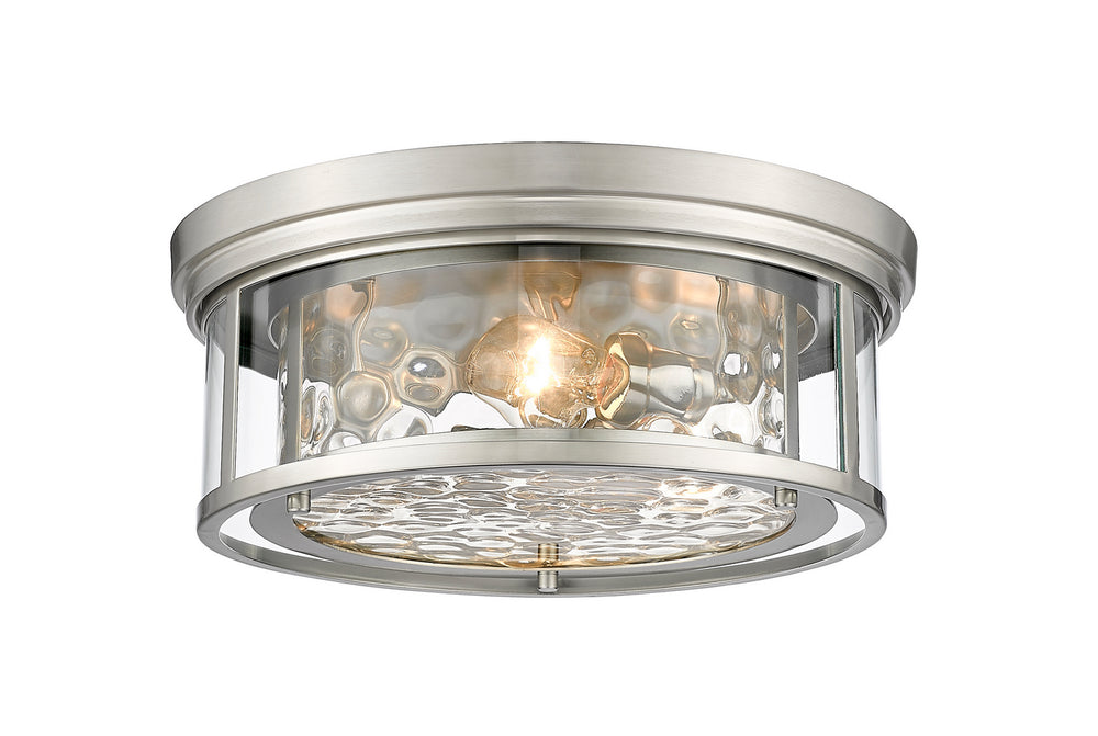 Z-Lite Canada - Three Light Flush Mount - Clarion - Brushed Nickel- Union Lighting Luminaires Decor