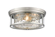 Z-Lite Canada - Three Light Flush Mount - Clarion - Brushed Nickel- Union Lighting Luminaires Decor