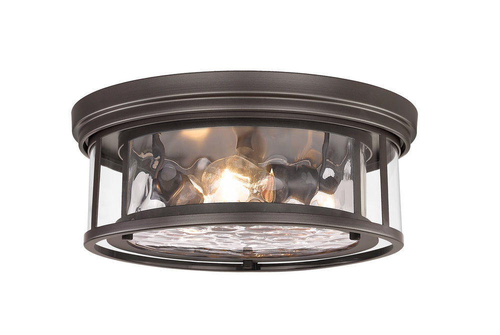 Z-Lite Canada - Three Light Flush Mount - Clarion - Bronze- Union Lighting Luminaires Decor