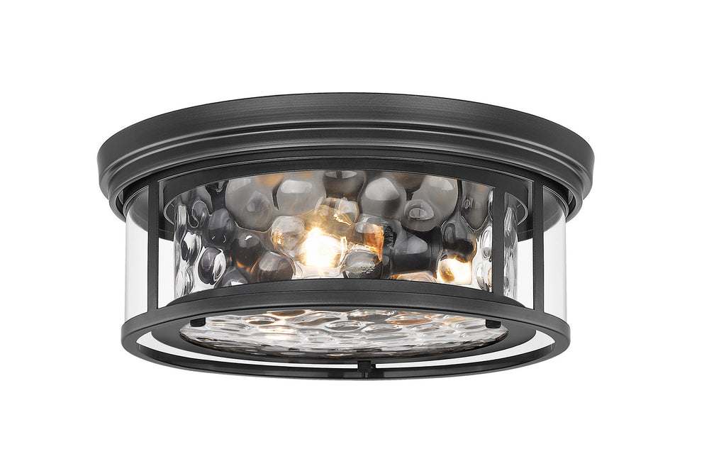 Z-Lite Canada - Three Light Flush Mount - Clarion - Matte Black- Union Lighting Luminaires Decor