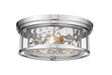 Z-Lite Canada - Three Light Flush Mount - Clarion - Polished Nickel- Union Lighting Luminaires Decor