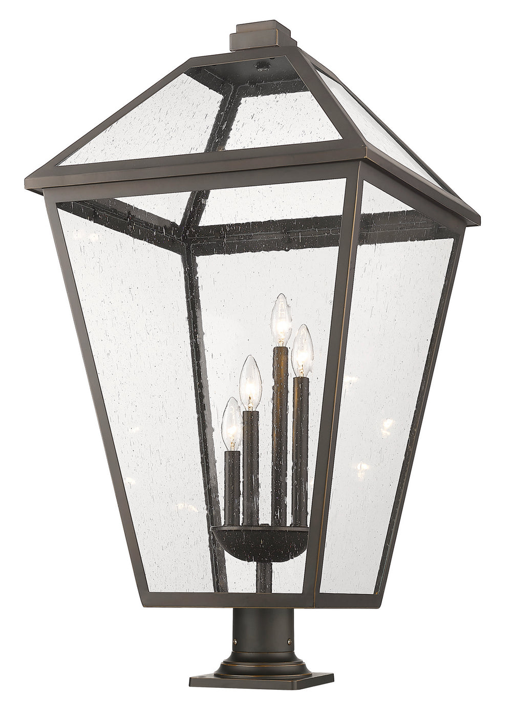 Z-Lite Canada - Four Light Outdoor Pier Mounted Fixture - Talbot - Oil Rubbed Bronze- Union Lighting Luminaires Decor