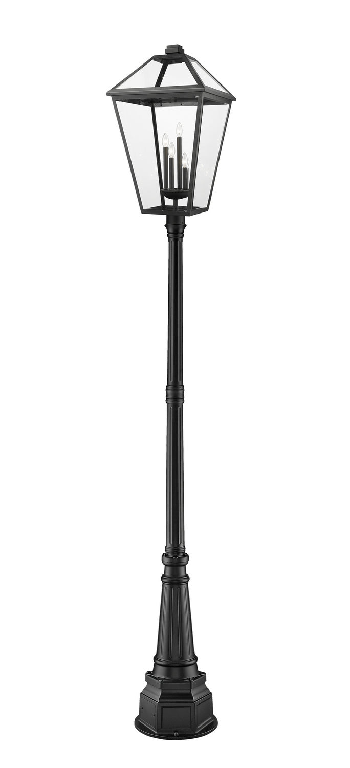 Z-Lite Canada - Four Light Outdoor Post Mounted Fixture - Talbot - Black- Union Lighting Luminaires Decor